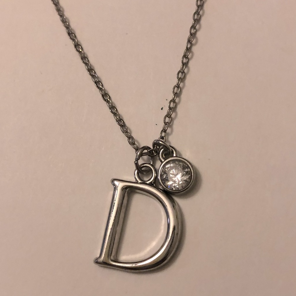 Charm Necklace letter “D” and jewel